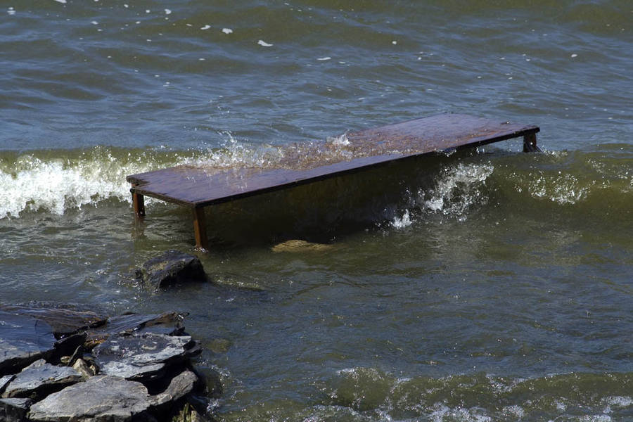 Photo of a table in the water